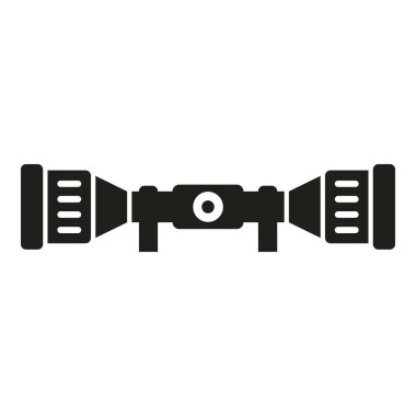 Optik alan simgesi basit vektör. Tüfek. Keskin nişancı silahı.