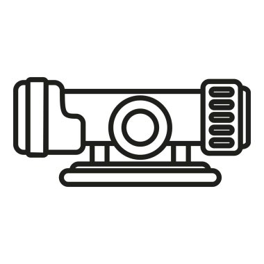 Silah dürbünü ana hat vektörü. Tüfek. Hedef görüş alanı