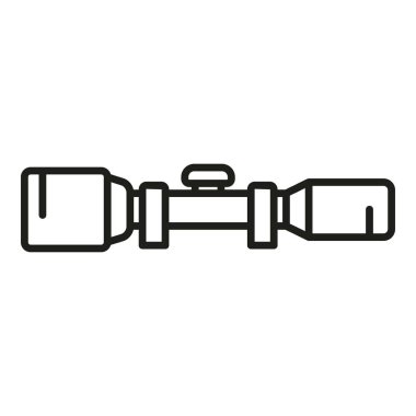 Modern görüş simgesi ana hat vektörü. Tüfek. Hedef çapraz