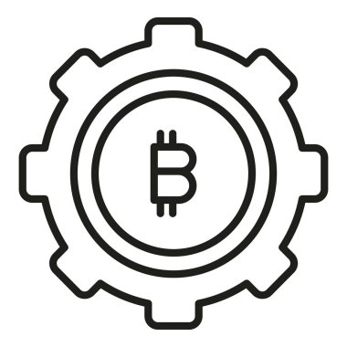 Kripto para birimi ikonu ana hat vektörü. Finansal ödeme. Sayısal değişim