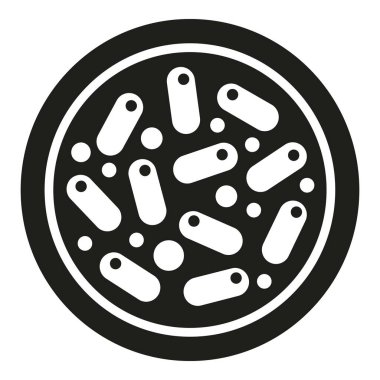 Bilim virüsü simgesi basit bir vektör. Sağlık sigortası. Tıbbi deney