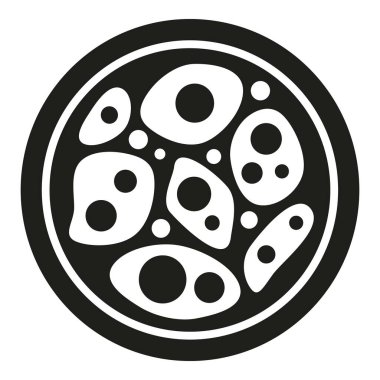 Pipette laboratuvar ikonu basit vektör. Hücre yemeği. Mikro virüs