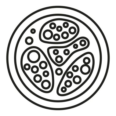 Bacillus simgesi ana hat vektörü. Petri kabı. Tıbbi virüs