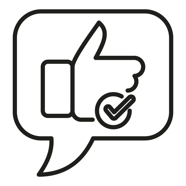 Tarief Chat Pictogram Overzicht Vector Feedback Beoordeling Dienstverlener — Stockvector