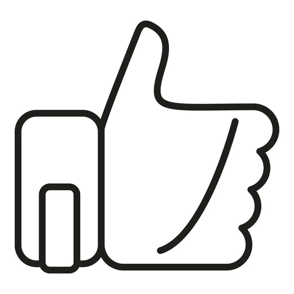 Thumb Icon Outline Vector Customer Feedback User Opinion — Stock Vector