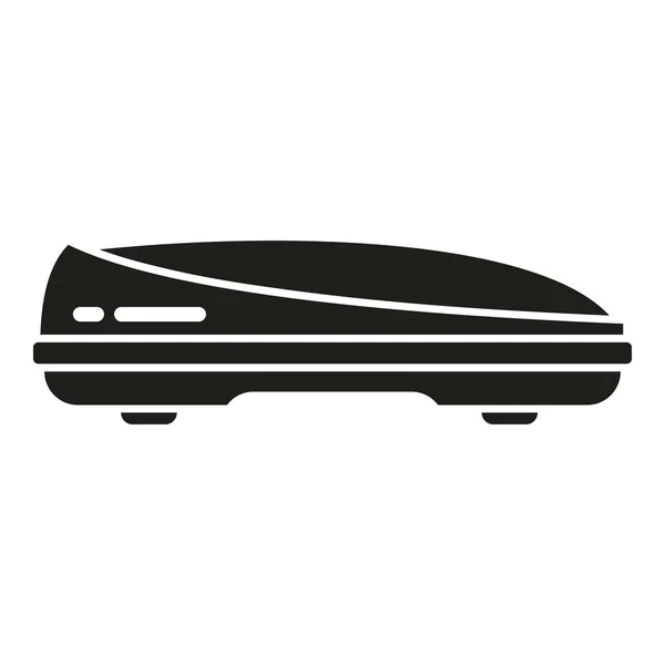 Ikon Kotak Kargo Mobil Vektor Sederhana Atap Rak Pengangkut Otomatis - Stok Vektor