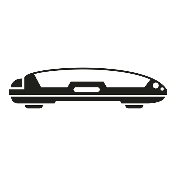 Icône Conteneur Toit Voiture Vecteur Simple Porte Boîte Porte Auto — Image vectorielle