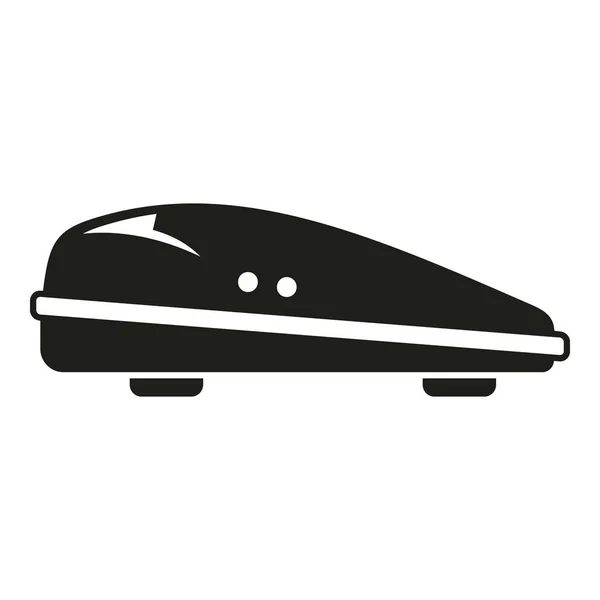 Araba Sürücüsü Çatı Kutusu Simgesi Basit Bir Vektör Seyahat Bagajı — Stok Vektör