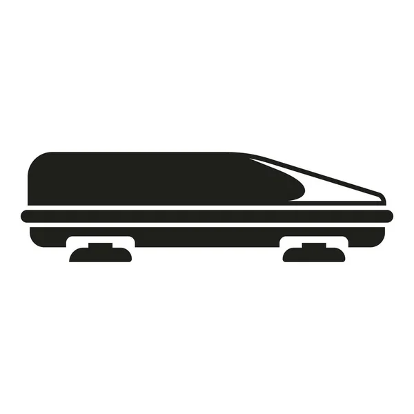 Jednoduchý Vektor Ikony Automatického Pole Střecha Auta Cestování Kontejnerů — Stockový vektor
