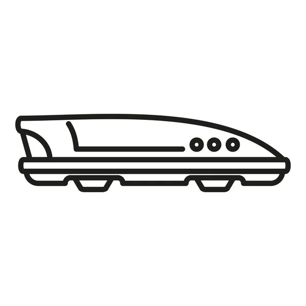 Вектор Значка Коробки Отдыха Автомобиля Багаж Крыше Транспортные — стоковый вектор