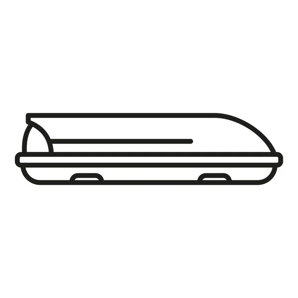 Laden Sie Auto Box Symbol Umrissvektor Kofferraumfracht Straßenabdeckung — Stockvektor