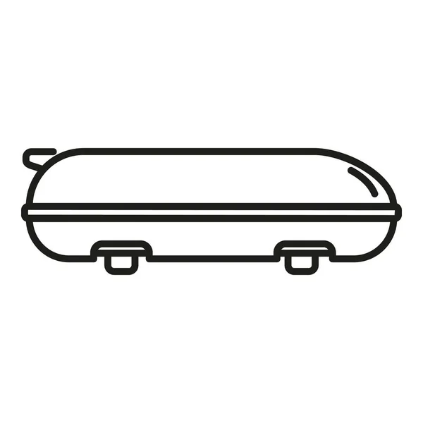 车顶设备图标矢量轮廓 箱子行李箱封盖自动 — 图库矢量图片
