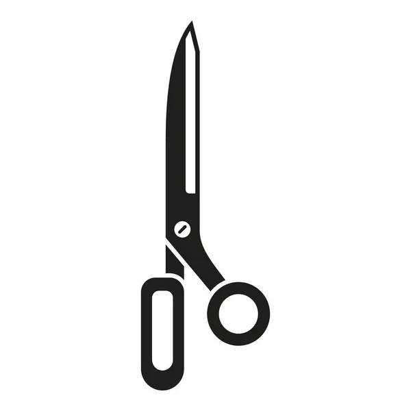 Иконка Вязания Ножниц Простой Вектор Шерстяной Узел Ткань — стоковый вектор