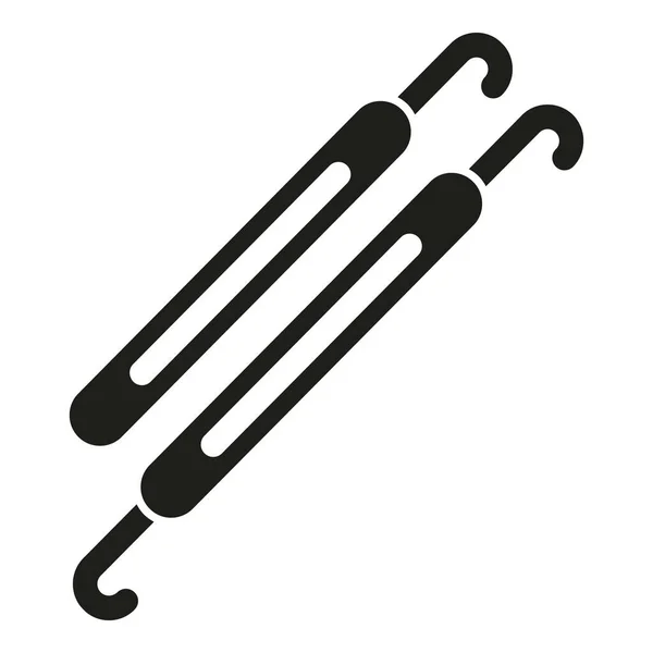 Strickhaken Symbol Einfacher Vektor Wolle Stricken Gewebe — Stockvektor