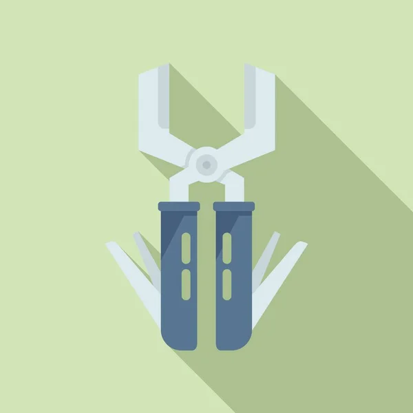Blade Multitool Symbol Flachen Vektor Armeemesser Campingausrüstung — Stockvektor