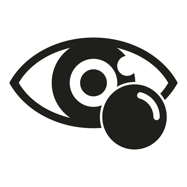 Viziune Ochi Pictograma Vector Simplu Medicul Optic Verifică Ochii — Vector de stoc