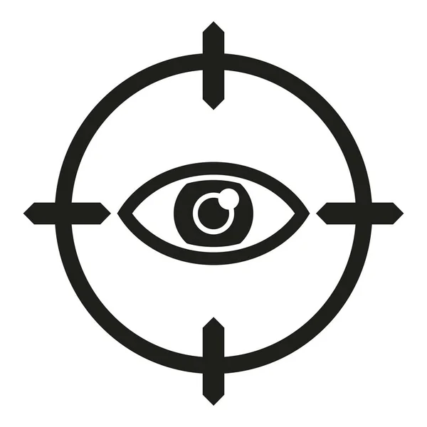 Значок Глаза Простой Вектор Визуальный Контроль Экзаменационная Линза — стоковый вектор