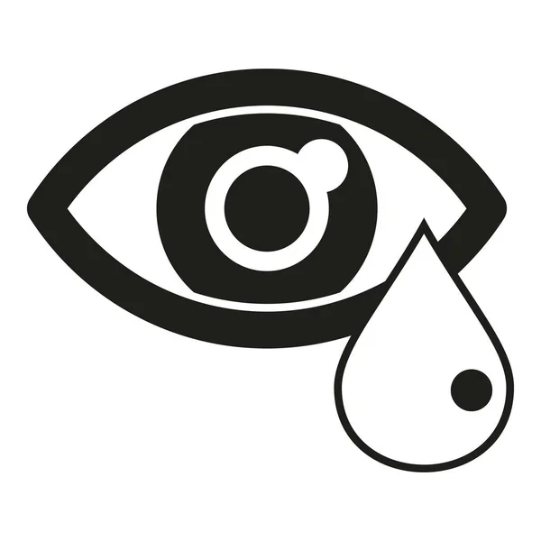 Значок Капли Глаза Простой Вектор Испытательный Доктор Клиническая Оптика — стоковый вектор