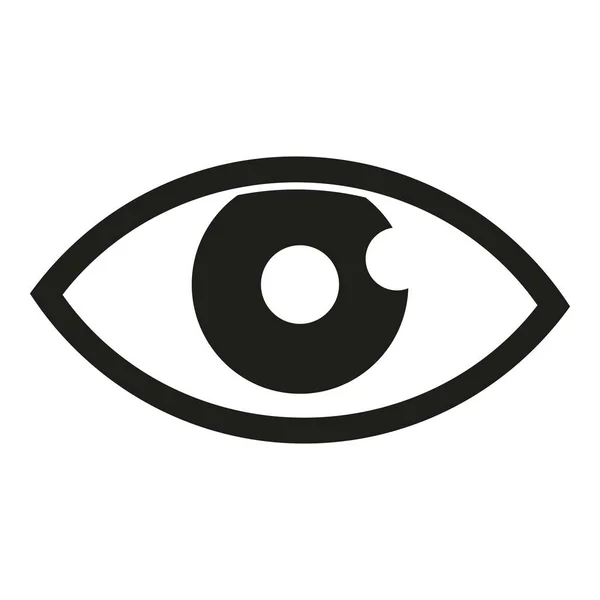 Здоровый Иконка Глаза Простой Вектор Проверьте Зрение Медицинский Осмотр — стоковый вектор