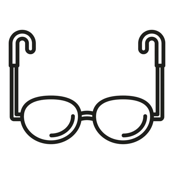 Εικονίδιο Γυαλιά Διάνυσμα Περίγραμμα Ματιά Υγεία Του Γιατρού — Διανυσματικό Αρχείο