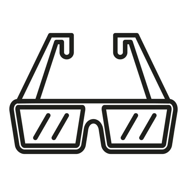 Vizuální Vektor Obrysu Ikon Brýlí Oční Test Zdraví Lékaře — Stockový vektor