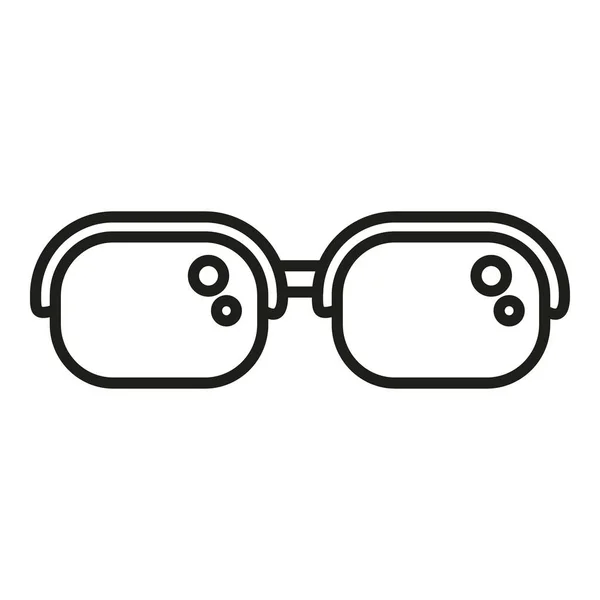 ビジョン眼鏡アイコンアウトラインベクトル 目の検査 医者の健康 — ストックベクタ