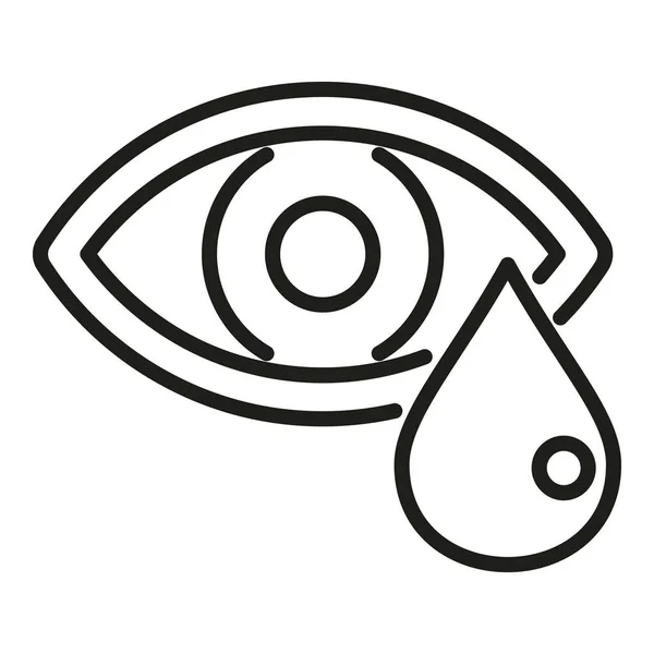 Augentropfen Symbol Umrissvektor Testarzt Klinik Optik — Stockvektor