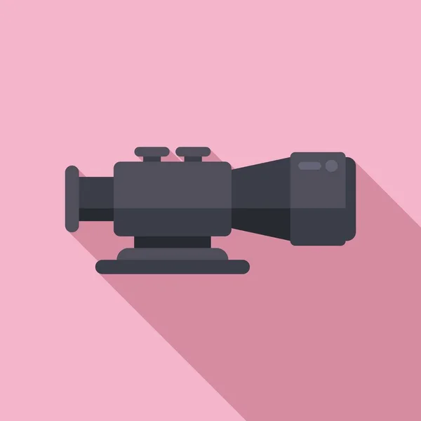 Icône Portée Danger Vecteur Plat Vue Fusil Sniper Militaire — Image vectorielle