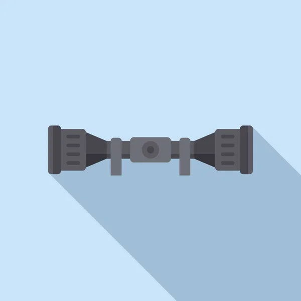 Плоский Вектор Значка Оптического Прицела Винтовка Снайперское Оружие — стоковый вектор