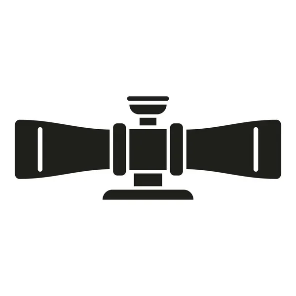 Ikona Celownika Prosty Wektor Karabin Oko Krzyżowe — Wektor stockowy