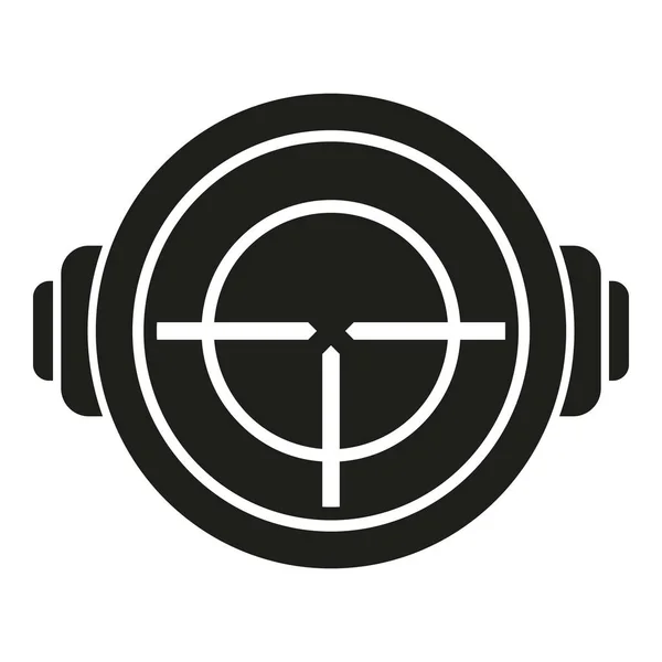 Sniper Target Icon Einfacher Vektor Cross Size Markierungsbereich — Stockvektor