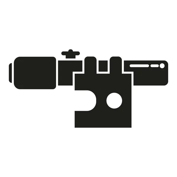 Francotirador Icono Vista Telescópica Vector Simple Pistola Rifle Objetivo Ámbito — Archivo Imágenes Vectoriales
