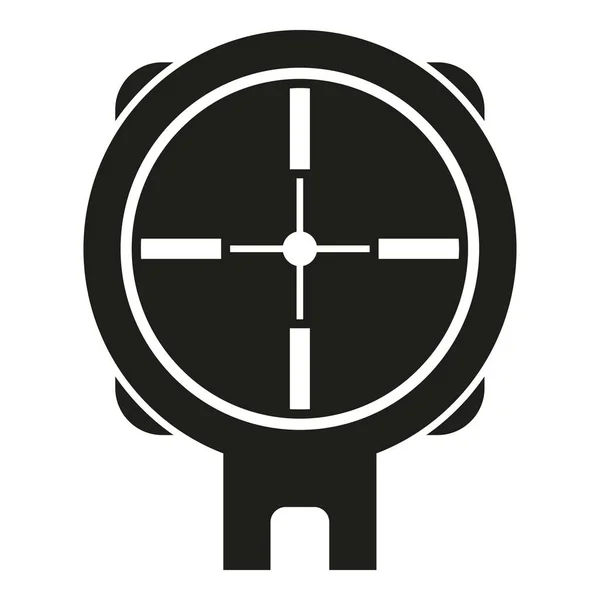 Иконка Снайпера Простой Вектор Цель Прицеле Военное Оружие — стоковый вектор