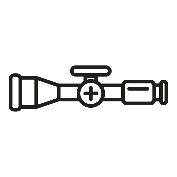 Sniper Target Icon Outline Vector Cross Sight Mark Range — Stock Vector