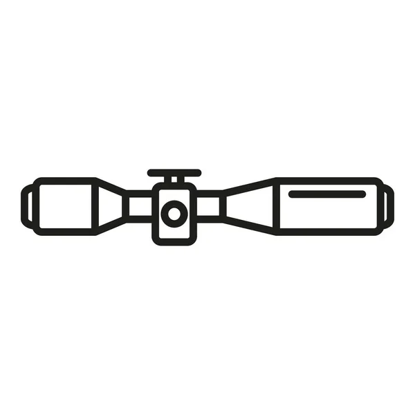 Icône Visée Arme Vecteur Contour Croix Fusil Sniper Télescope — Image vectorielle