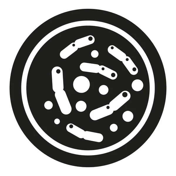 Obat Ikon Bakteri Vektor Sederhana Cawan Petri Percobaan Medis - Stok Vektor