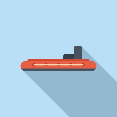 Sahil kurtarma botu ikonu düz vektör. Deniz baskını. Koruma botu