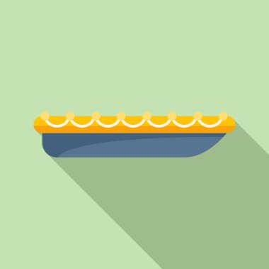 Geminin kurtarma ikonu düz vektör. Seli arayın. Sahil Güvenlik