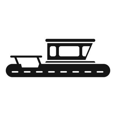 Arama teknesi simgesi basit bir vektör. Deniz kurtarma. Deniz baskını