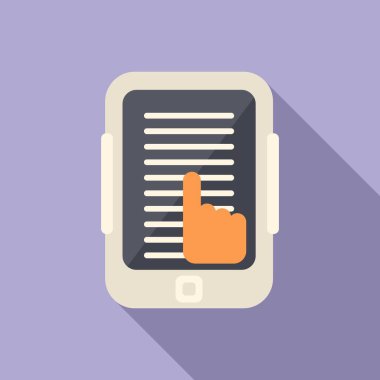 Telefon etkileşimi simgesi düz vektör. Dijital cep telefonu. Halk takımı.