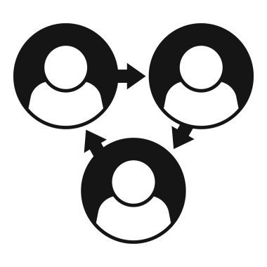 İnsanlar ağ simgesi basit vektörü. Servis ekibi. İşlem interneti