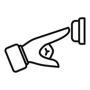 Simge taslak vektörüne bas. İş adamı. Dijital paylaşım