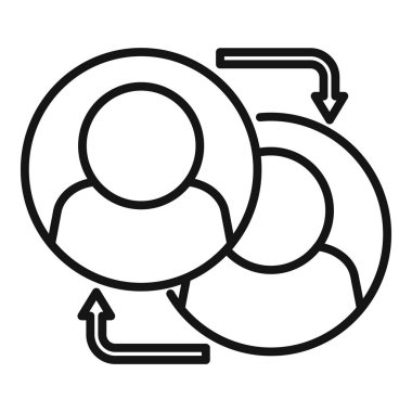 Pazarlama paylaşım simgesi ana hatları vektörü. Sosyal biri. Dijital cep telefonu