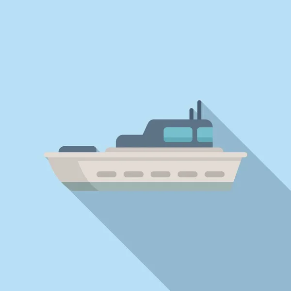 Seenotrettungsboot Symbol Flachen Vektor Lebensfluten Küstenwache — Stockvektor