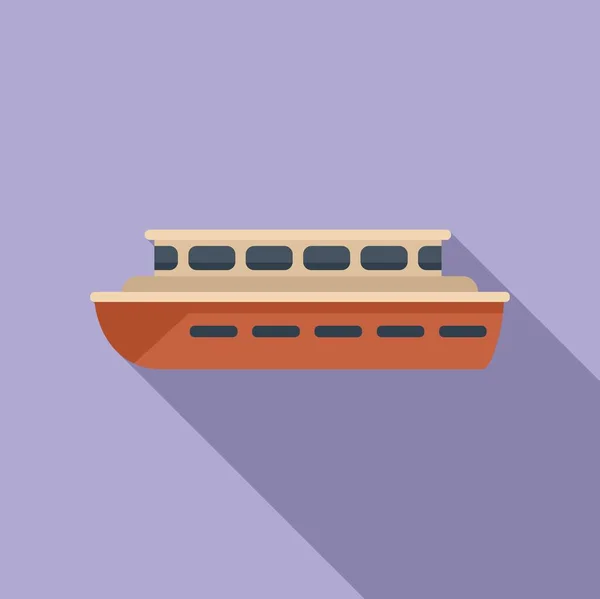 Vakt Båt Ikon Platt Vektor Räddningsbåt Havskust — Stock vektor