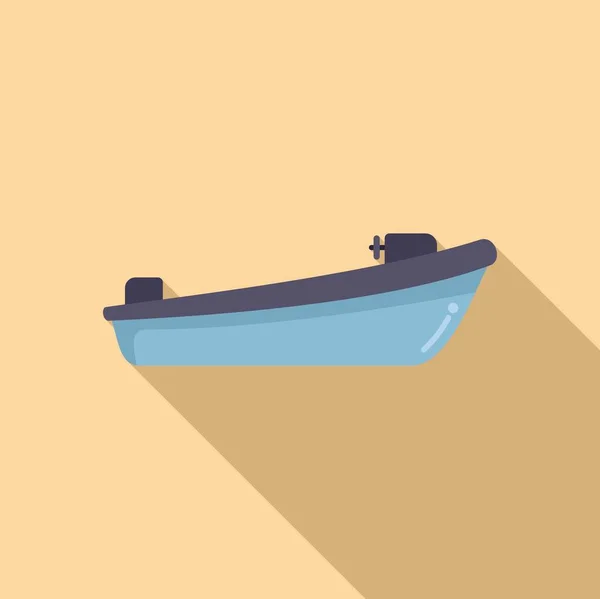 木製の救助ボートのアイコンフラットベクトル 海の洪水 海岸安全 — ストックベクタ