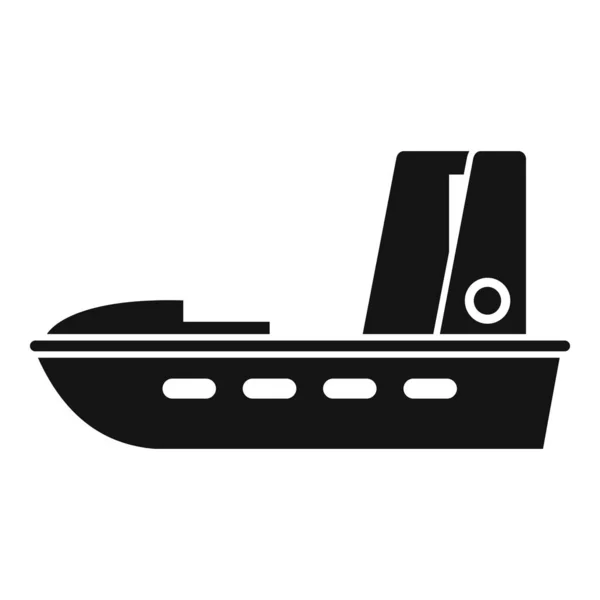 Rescue Boat Icon Simple Vector Life Sea Flood Raft — Stock Vector