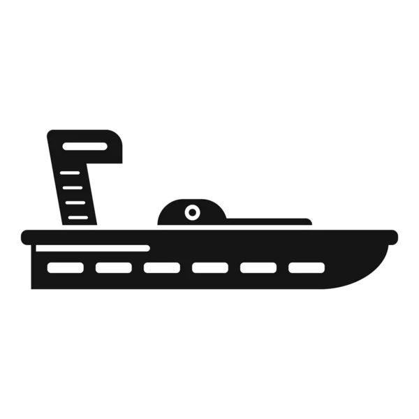 Rettungsboot Symbol Einfacher Vektor Rettungsboot Auf See Flutfloß — Stockvektor