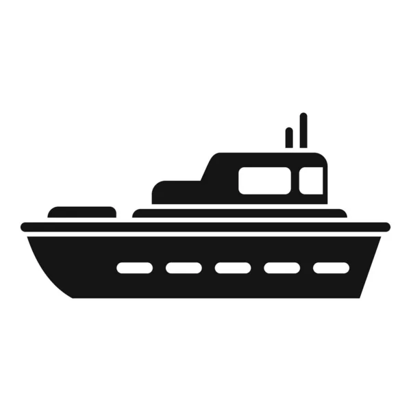 Mar Barco Rescate Icono Vector Simple Inundación Guardia Costera — Vector de stock