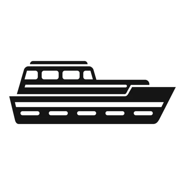 Raft Ícone Barco Resgate Vetor Simples Mar Vida Guarda Costeira — Vetor de Stock